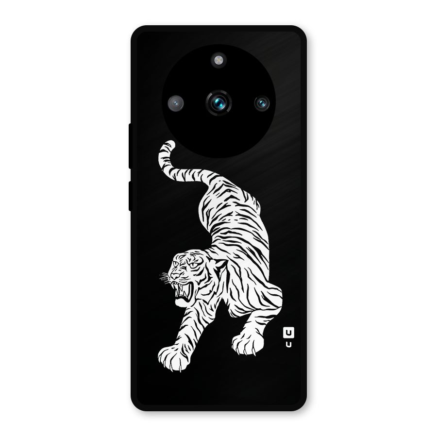 Bengal Tiger Stencil Art Metal Back Case for Realme Narzo 60 Pro