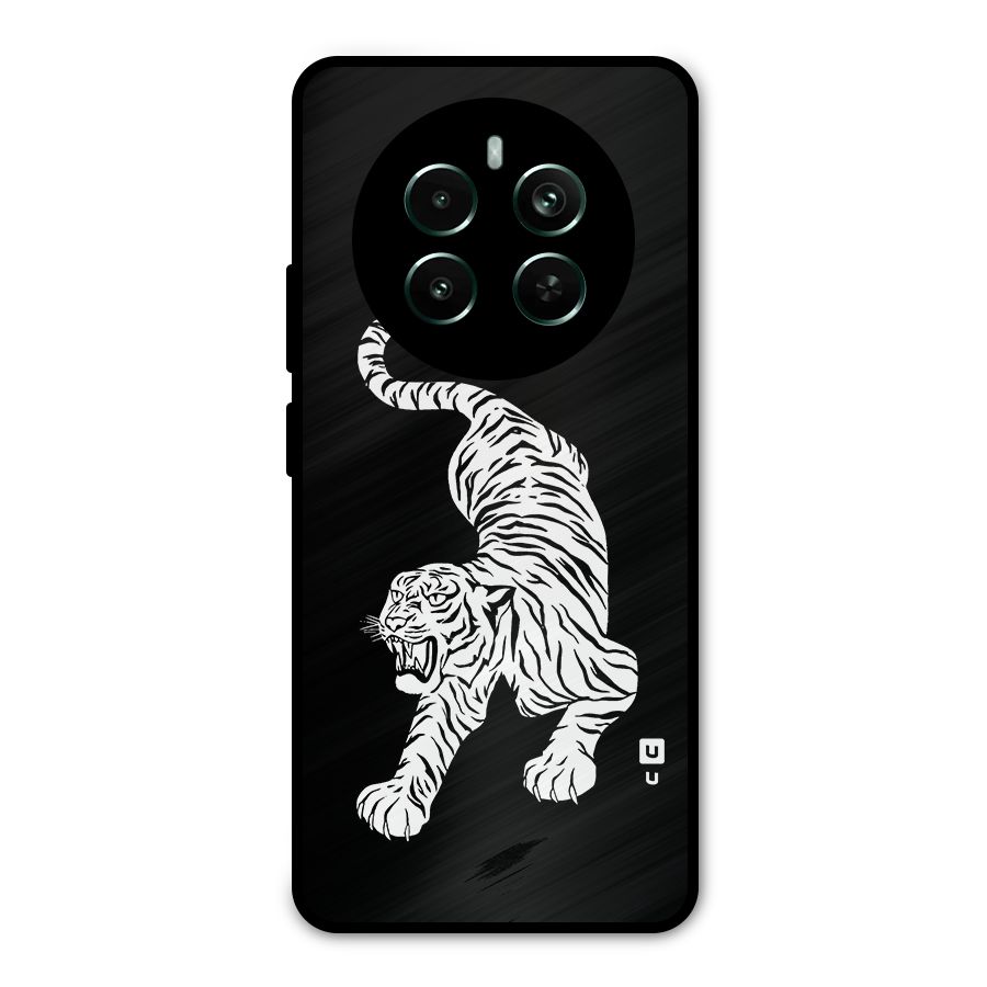 Bengal Tiger Stencil Art Metal Back Case for Realme Narzo 70 Pro