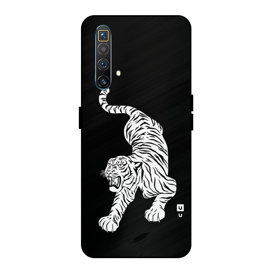 Bengal Tiger Stencil Art Metal Back Case for Realme X3 SuperZoom