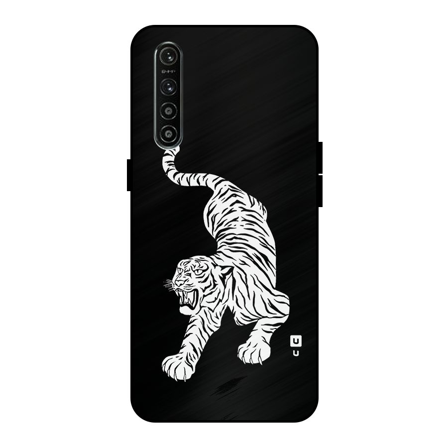 Bengal Tiger Stencil Art Metal Back Case for Realme XT