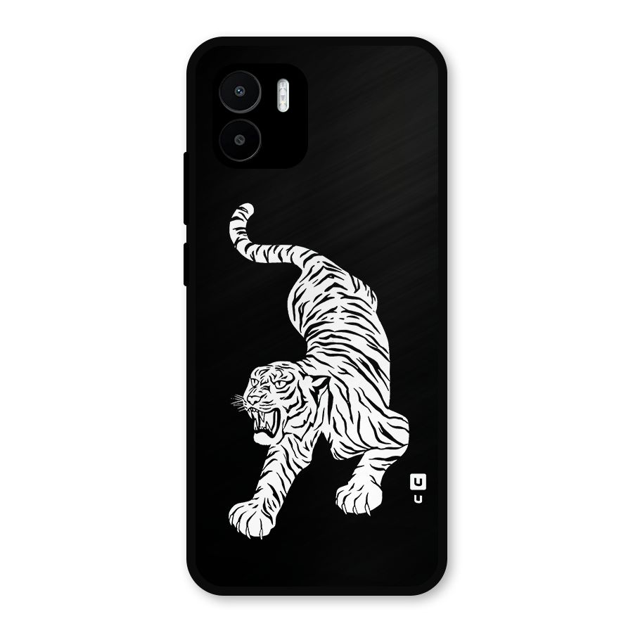 Bengal Tiger Stencil Art Metal Back Case for Redmi A2