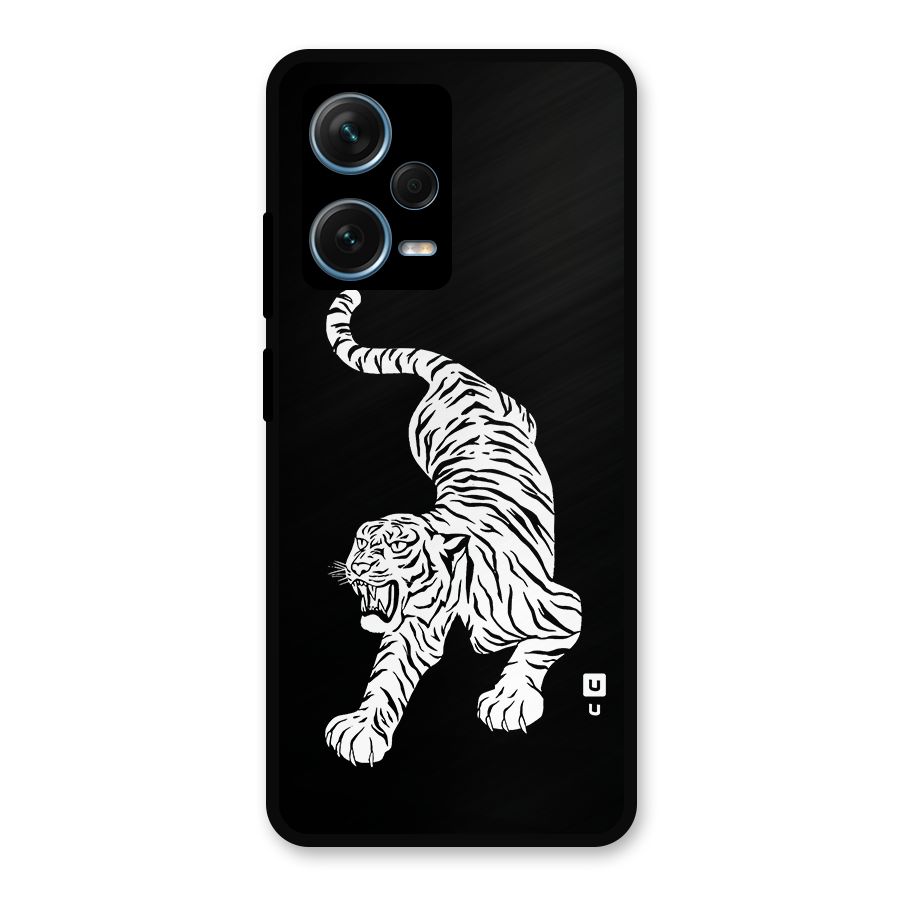 Bengal Tiger Stencil Art Metal Back Case for Redmi Note 12 Pro Plus 5G