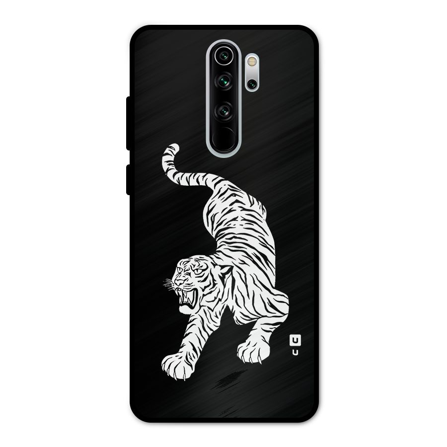 Bengal Tiger Stencil Art Metal Back Case for Redmi Note 8 Pro