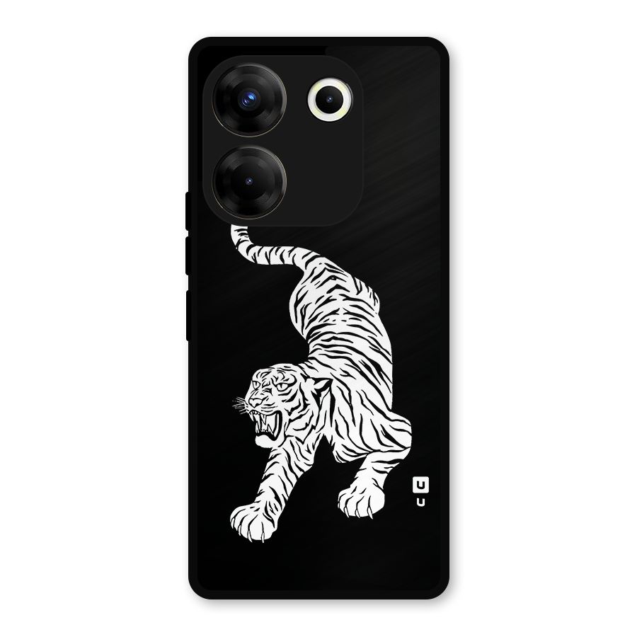 Bengal Tiger Stencil Art Metal Back Case for Tecno Camon 20