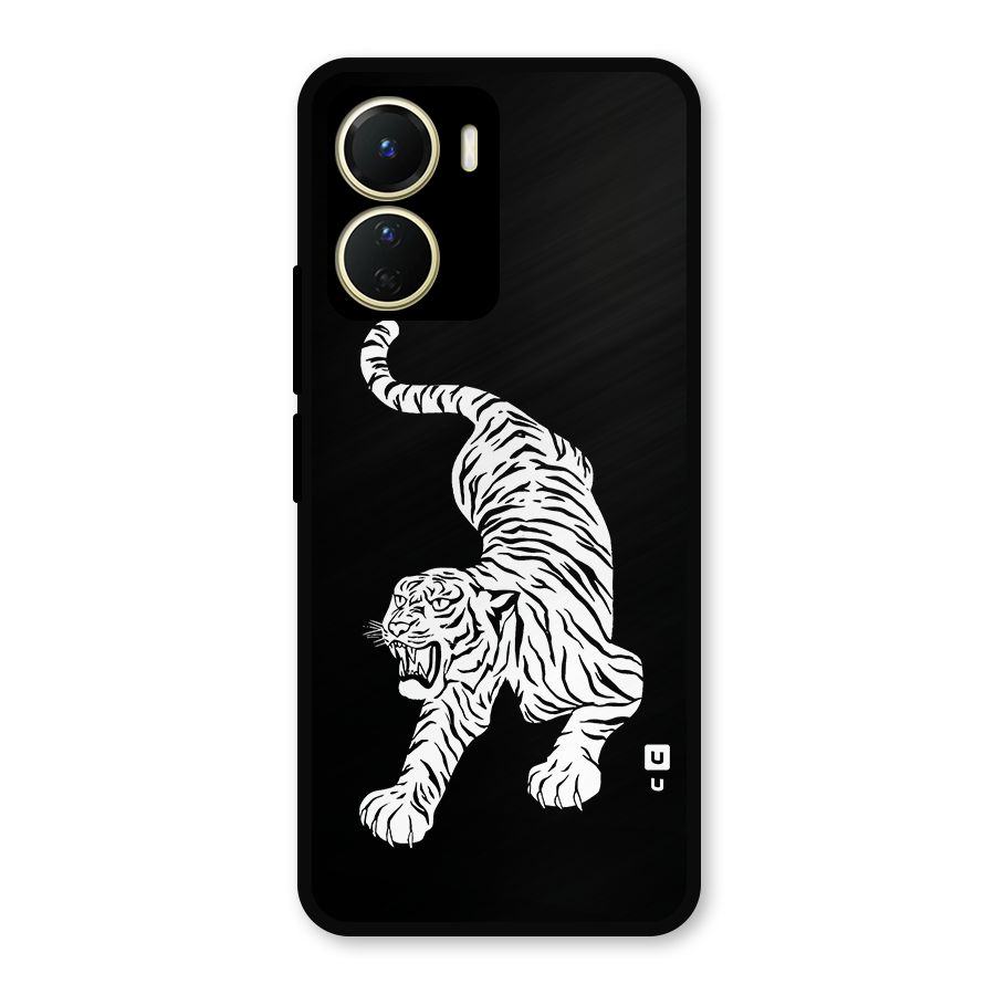 Bengal Tiger Stencil Art Metal Back Case for Vivo T2x