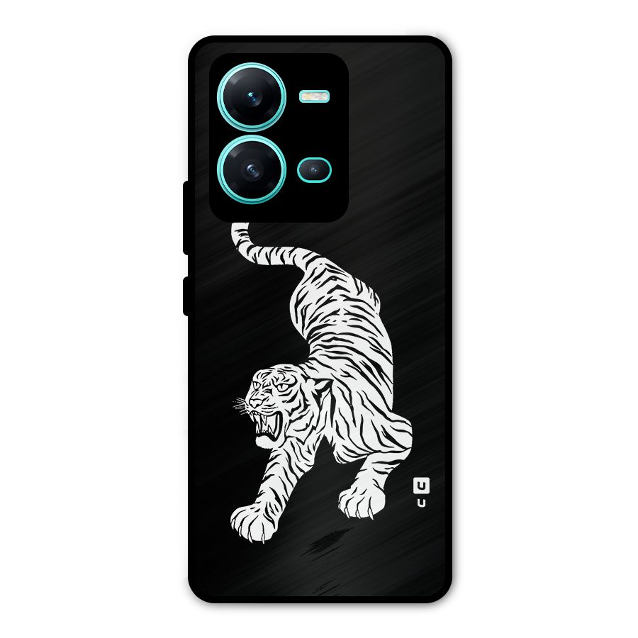 Bengal Tiger Stencil Art Metal Back Case for Vivo V25