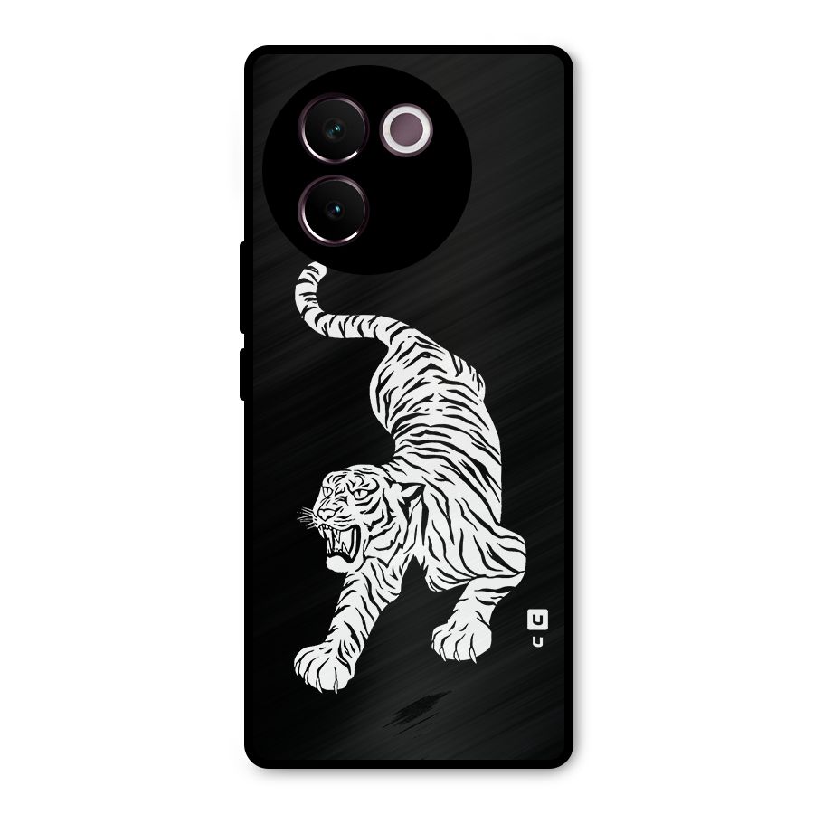 Bengal Tiger Stencil Art Metal Back Case for Vivo V30e