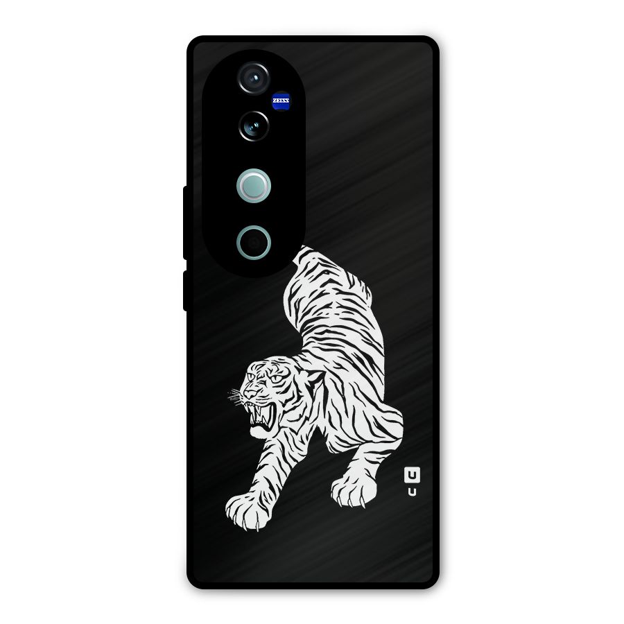 Bengal Tiger Stencil Art Metal Back Case for Vivo V40