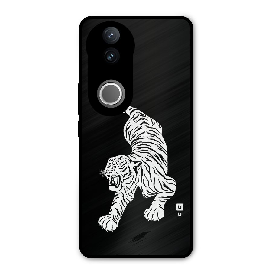 Bengal Tiger Stencil Art Metal Back Case for Vivo V50e