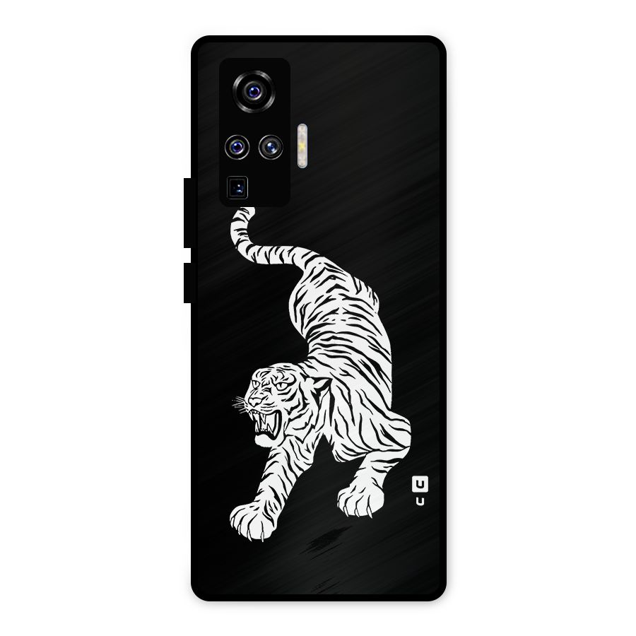 Bengal Tiger Stencil Art Metal Back Case for Vivo X50 Pro