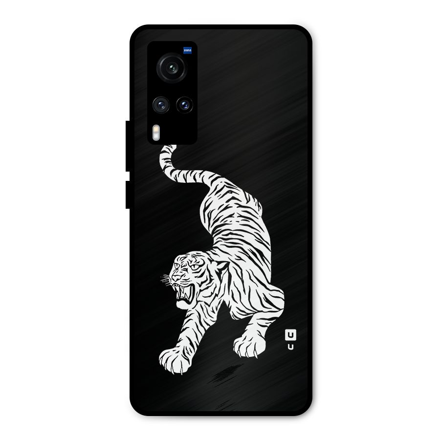 Bengal Tiger Stencil Art Metal Back Case for Vivo X60
