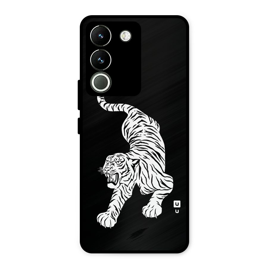 Bengal Tiger Stencil Art Metal Back Case for Vivo Y200