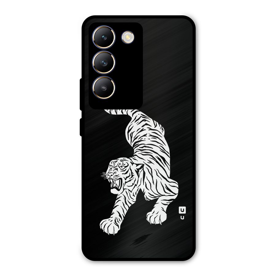 Bengal Tiger Stencil Art Metal Back Case for Vivo Y200e