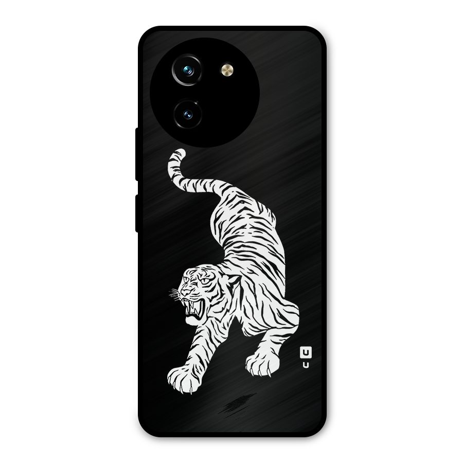 Bengal Tiger Stencil Art Metal Back Case for Vivo Y200i