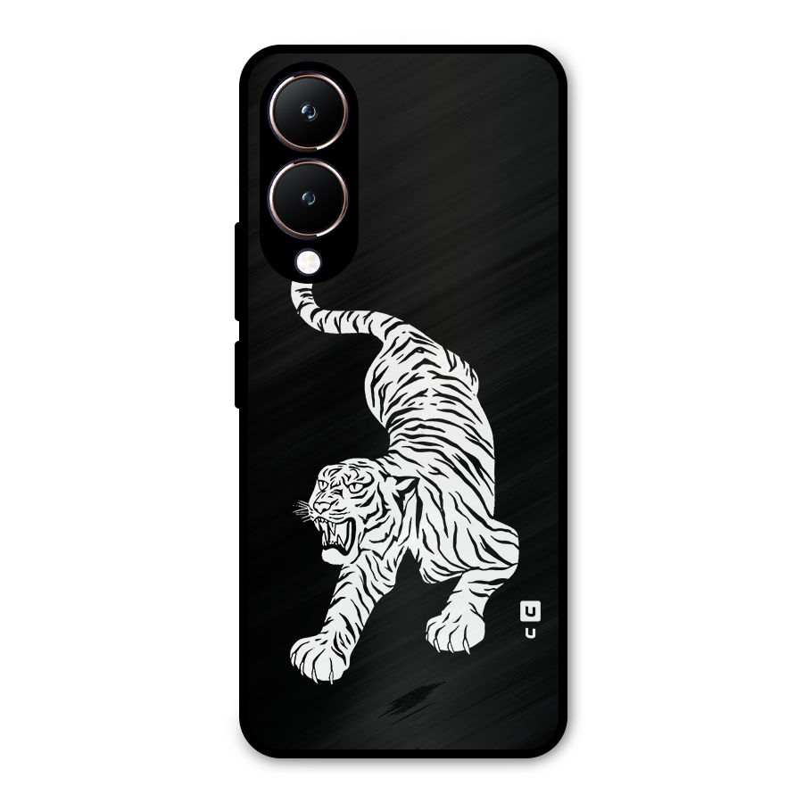 Bengal Tiger Stencil Art Metal Back Case for Vivo Y28