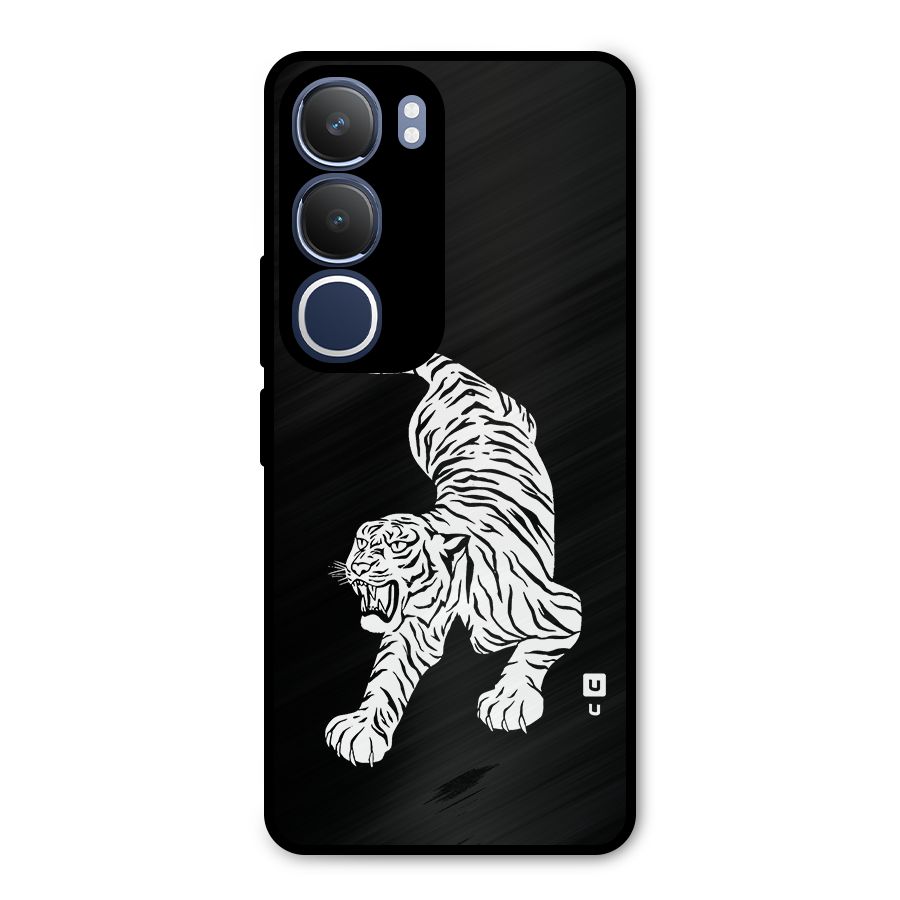 Bengal Tiger Stencil Art Metal Back Case for Vivo Y29