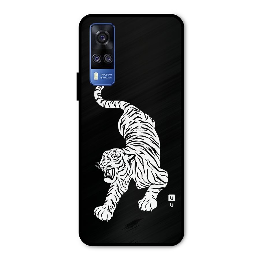 Bengal Tiger Stencil Art Metal Back Case for Vivo Y31