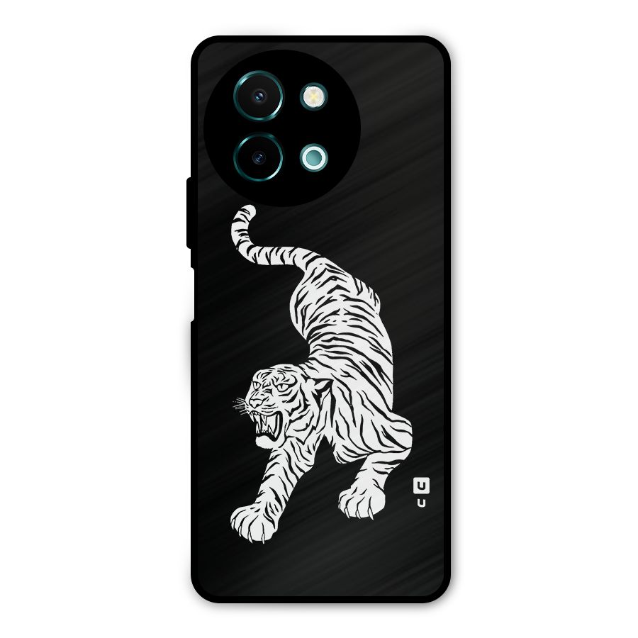 Bengal Tiger Stencil Art Metal Back Case for Vivo Y58