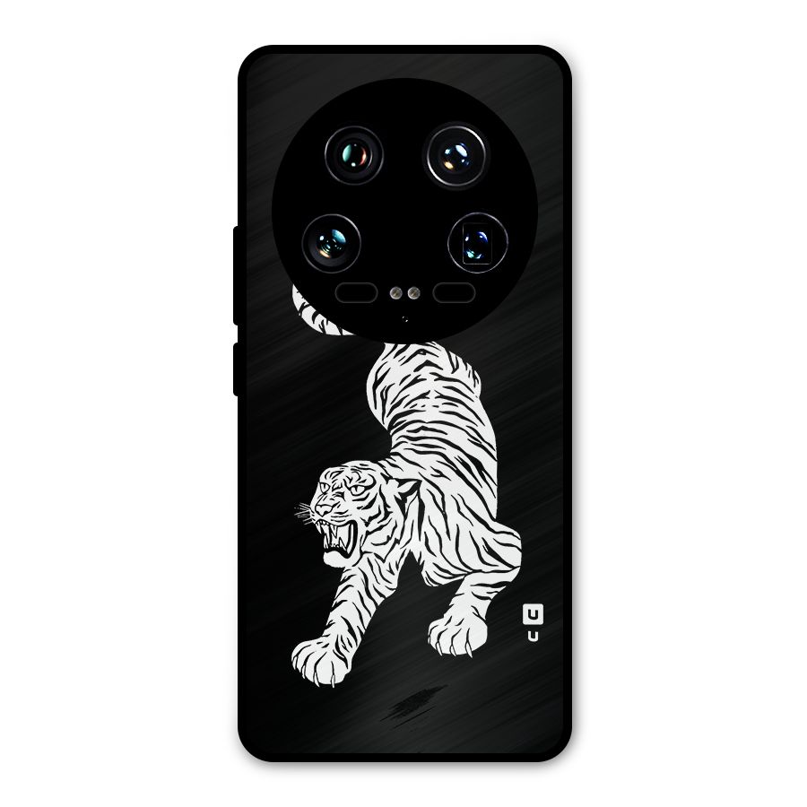 Bengal Tiger Stencil Art Metal Back Case for Xiaomi 14 Ultra
