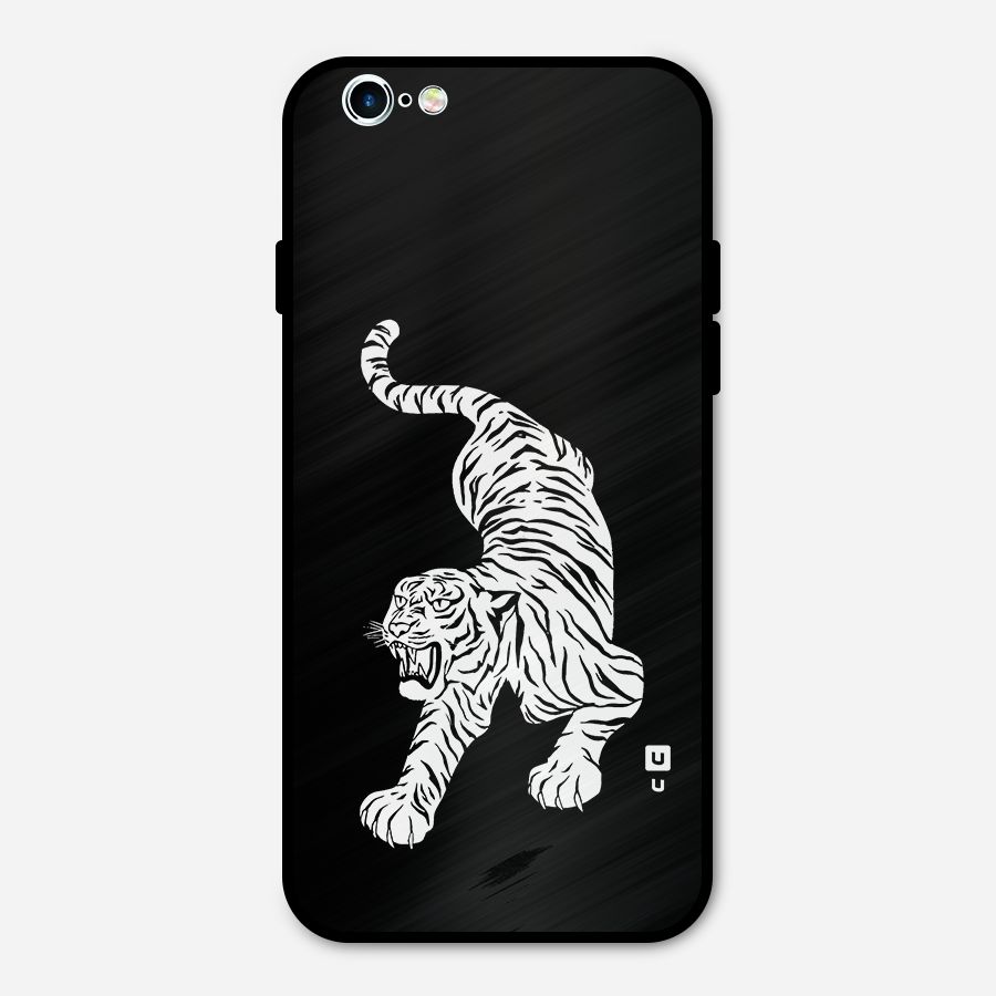 Bengal Tiger Stencil Art Metal Back Case for iPhone 6 6s