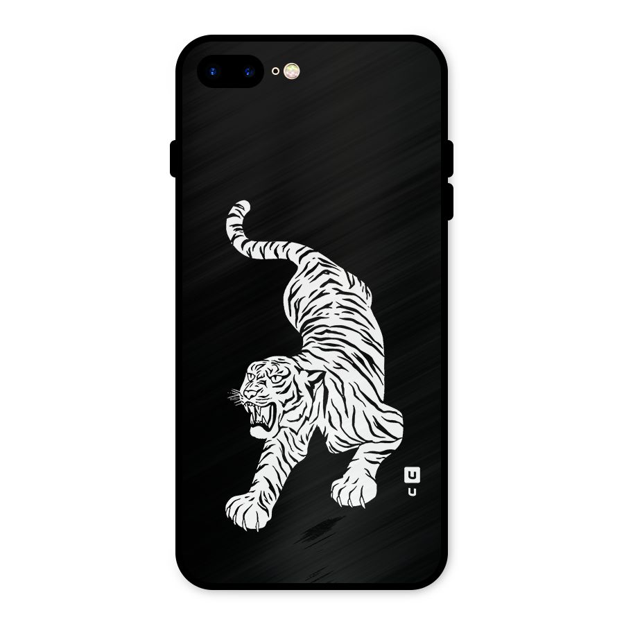 Bengal Tiger Stencil Art Metal Back Case for iPhone 7 Plus