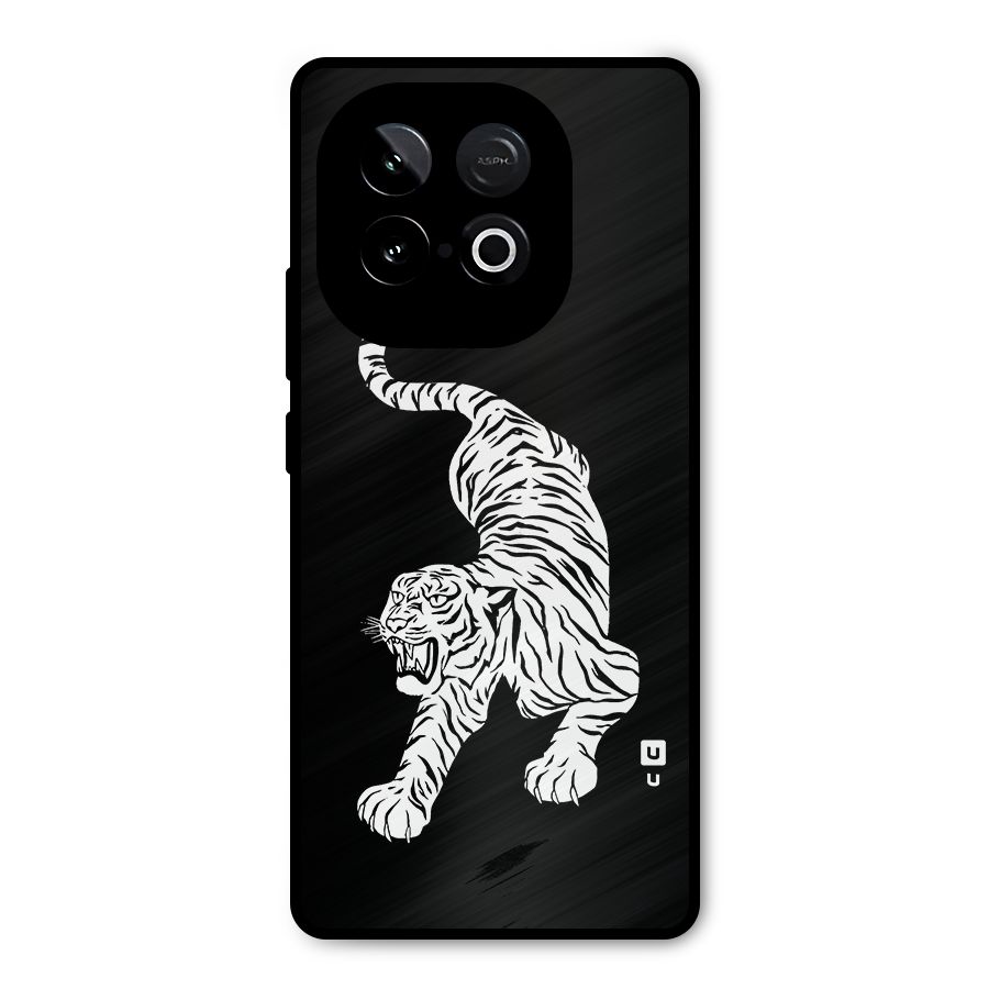 Bengal Tiger Stencil Art Metal Back Case for iQOO Neo 10