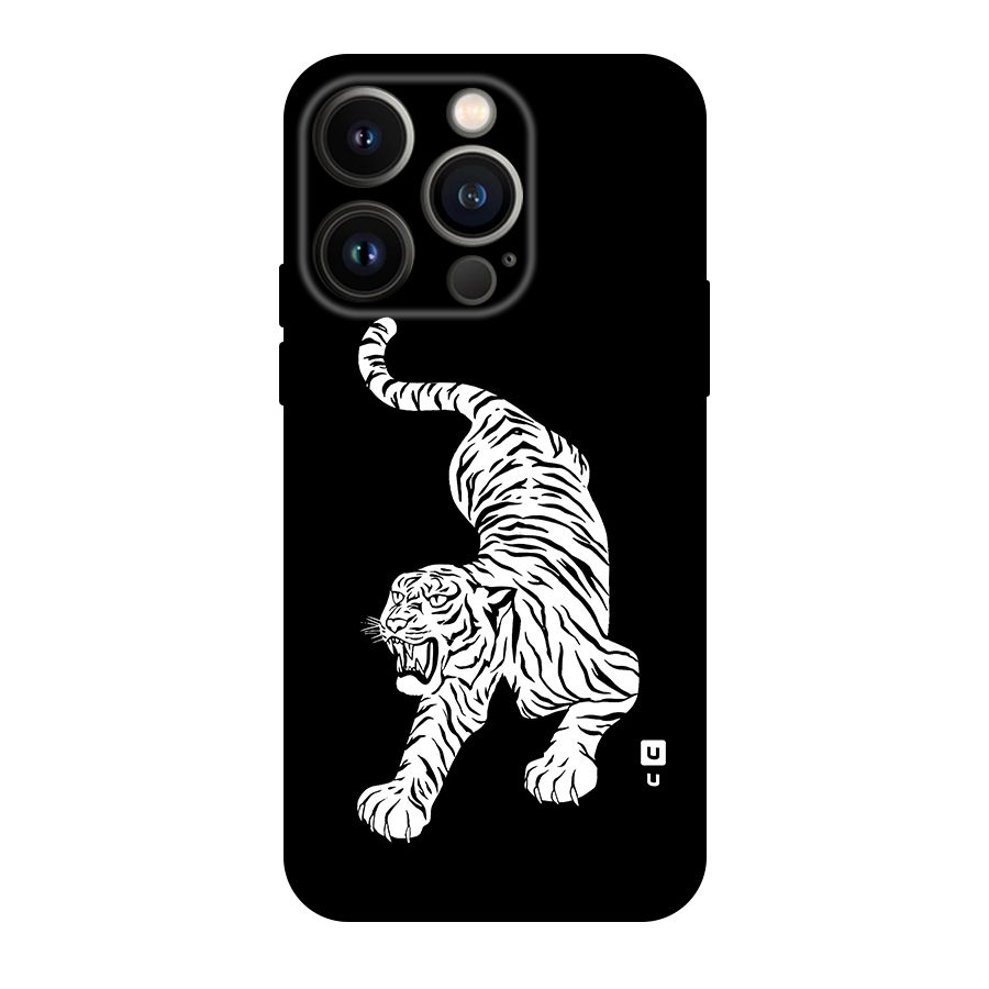Bengal Tiger Stencil Art Original Polycarbonate Back Case for iPhone 14 Pro