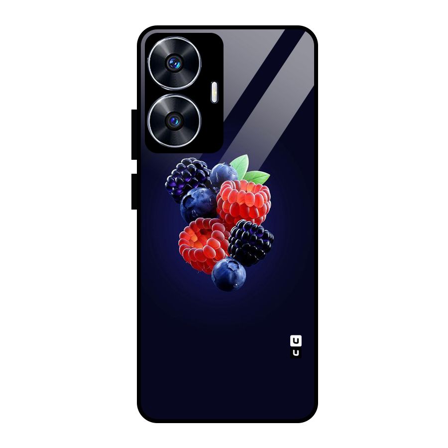 Berry Blast Glass Back Case for Realme Narzo N55