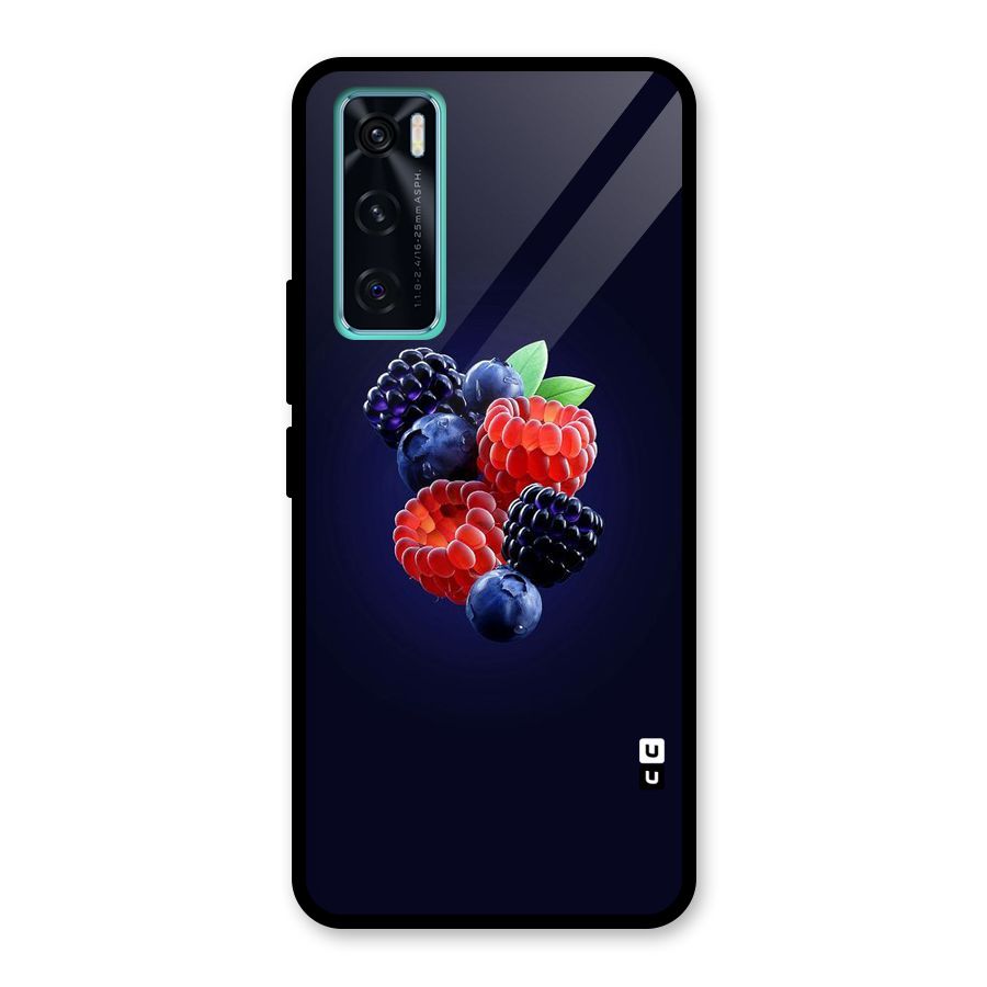 Berry Blast Glass Back Case for Vivo V20 SE