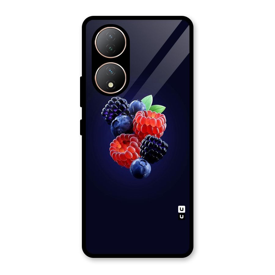 Berry Blast Glass Back Case for Vivo Y100A