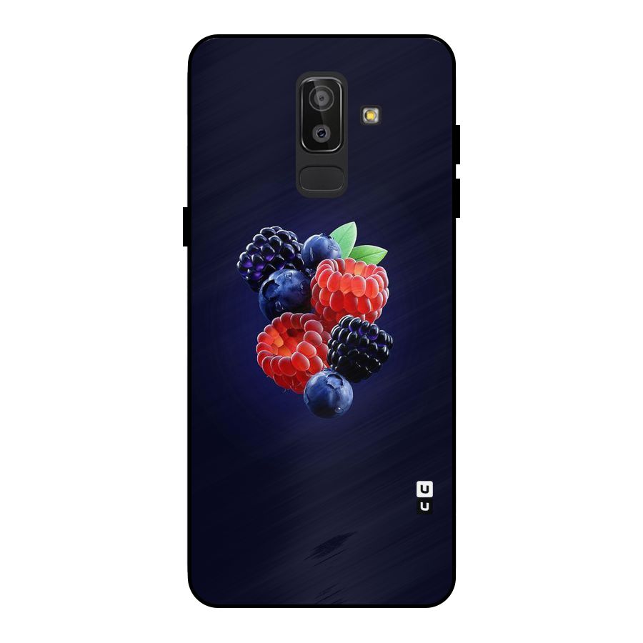 Berry Blast Metal Back Case for Galaxy J8