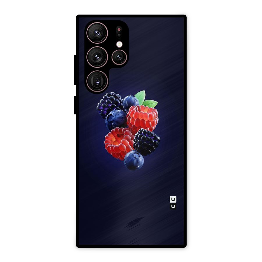 Berry Blast Metal Back Case for Galaxy S22 Ultra 5G