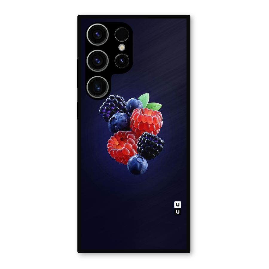 Berry Blast Metal Back Case for Galaxy S23 Ultra