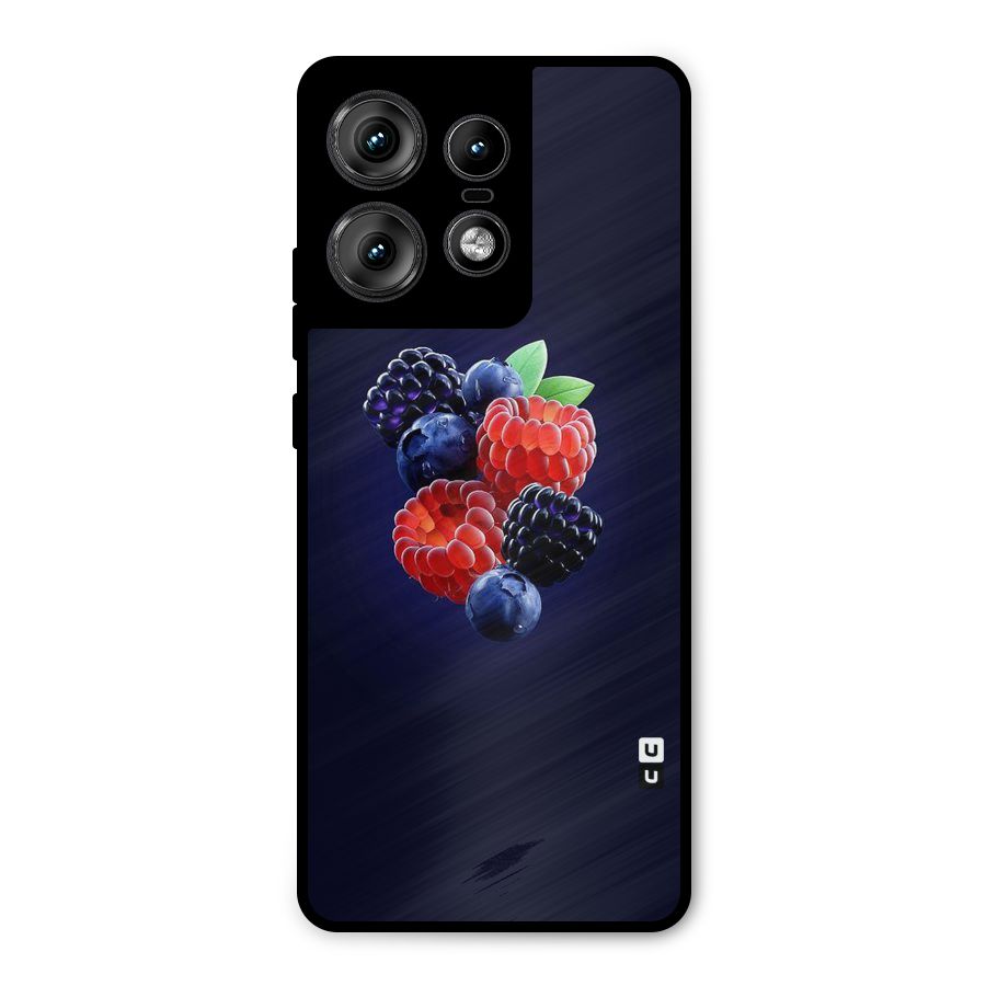 Berry Blast Metal Back Case for Motorola Edge 50 Pro