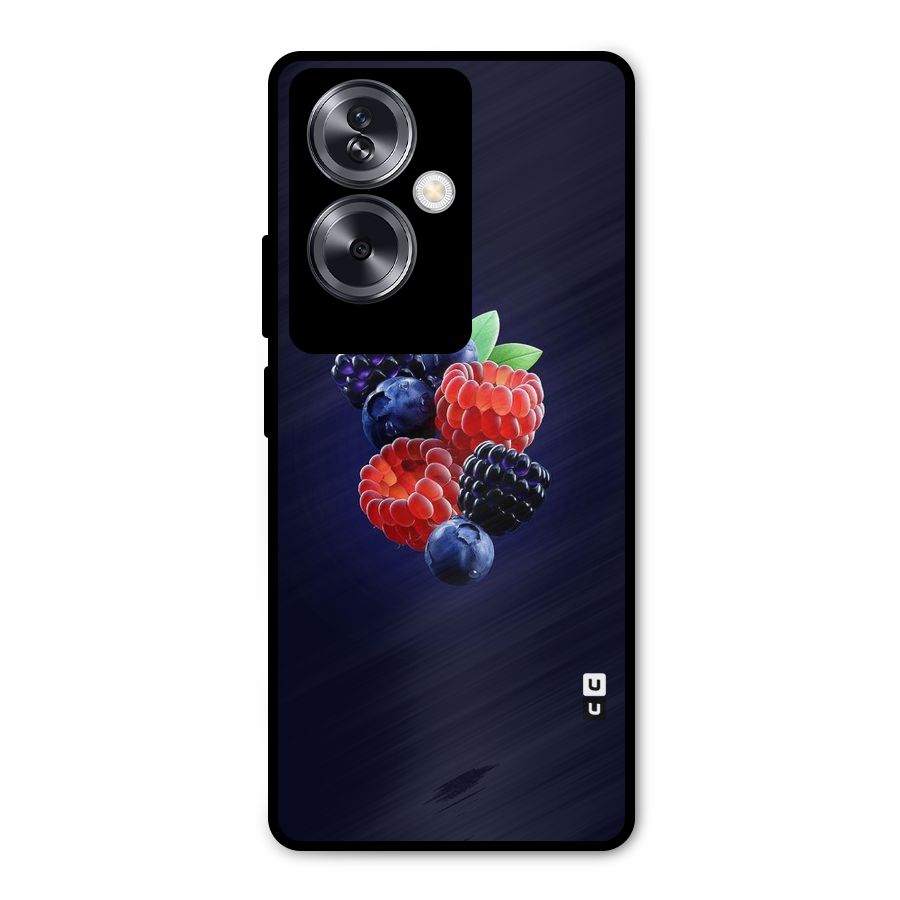 Berry Blast Metal Back Case for Oppo A79 5G