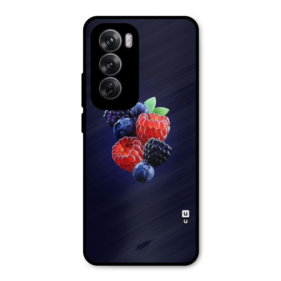 Berry Blast Metal Back Case for Oppo Reno12 Pro