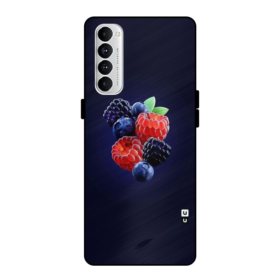 Berry Blast Metal Back Case for Oppo Reno4 Pro