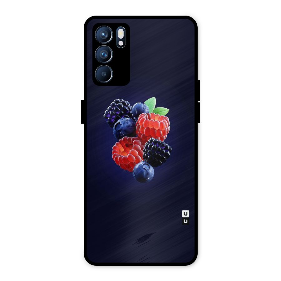 Berry Blast Metal Back Case for Oppo Reno6 5G