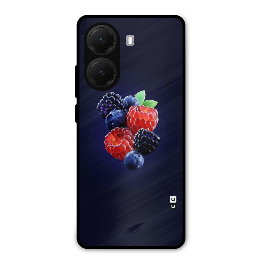 Berry Blast Metal Back Case for Poco X7 Pro
