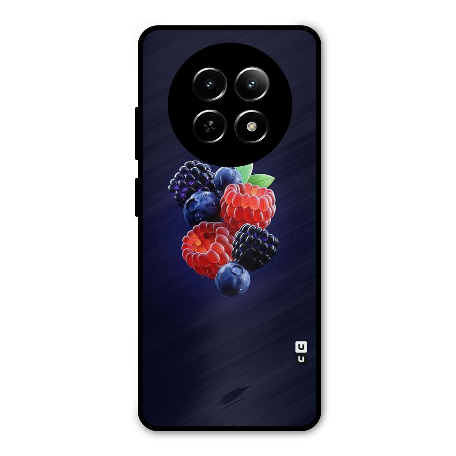 Berry Blast Metal Back Case for Realme 12 5G