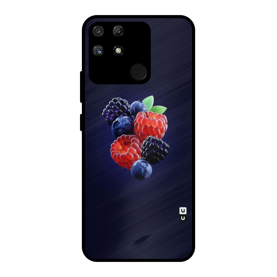 Berry Blast Metal Back Case for Realme Narzo 50A