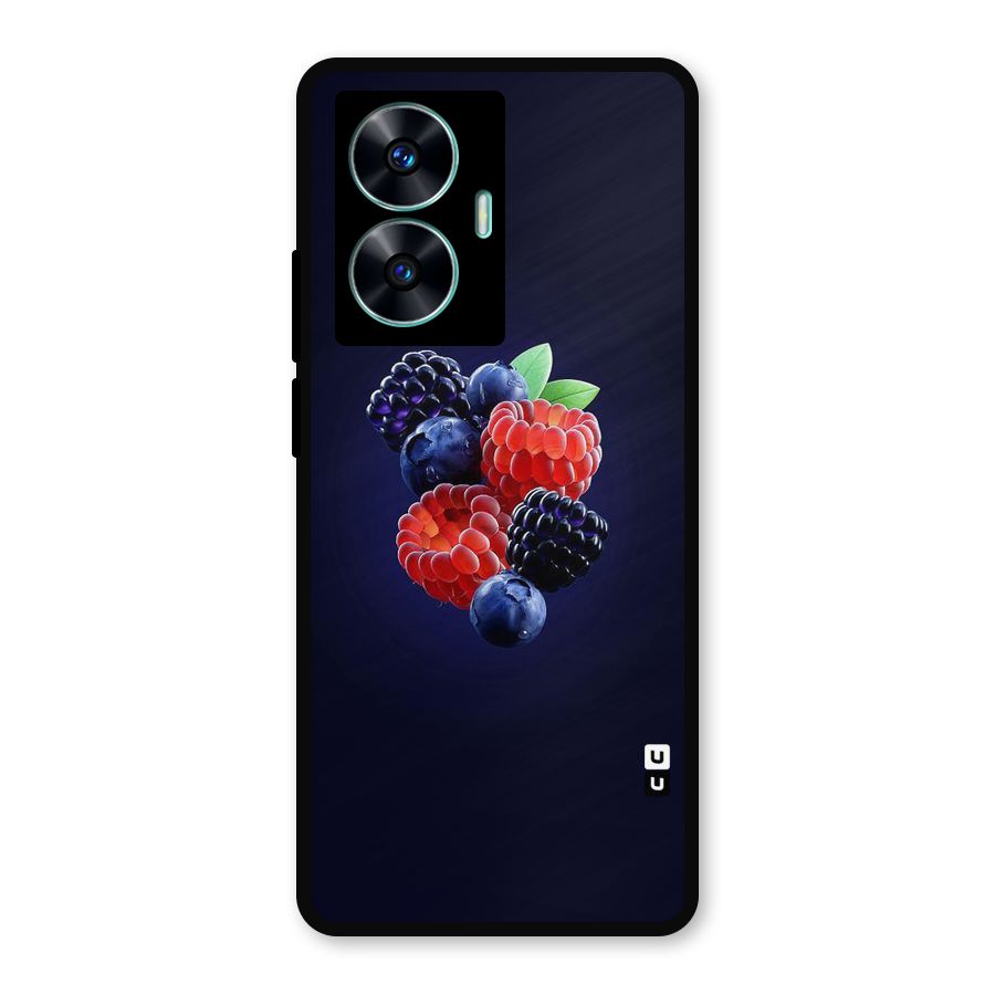 Berry Blast Metal Back Case for Realme Narzo N55