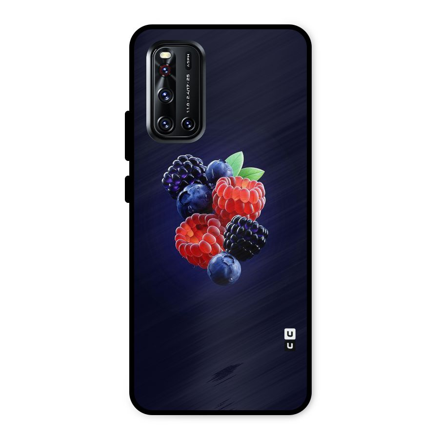 Berry Blast Metal Back Case for Vivo V19
