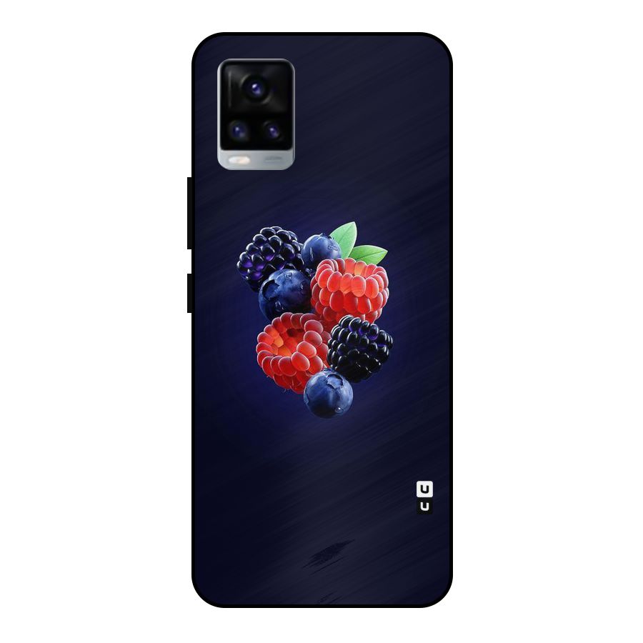 Berry Blast Metal Back Case for Vivo V20 2021