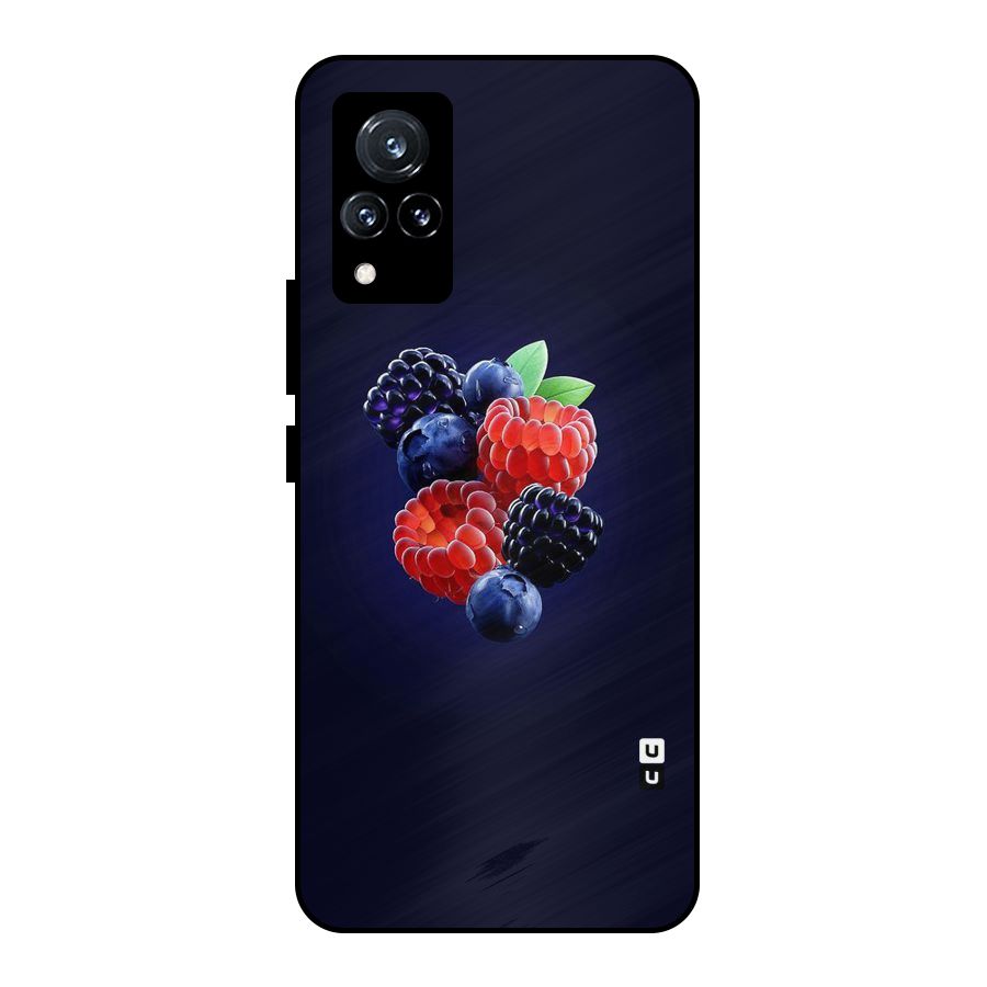 Berry Blast Metal Back Case for Vivo V21 5G