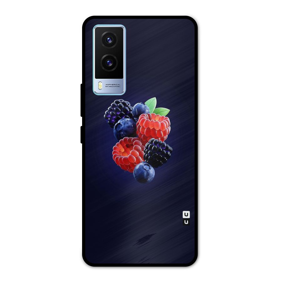 Berry Blast Metal Back Case for Vivo V21e 5G