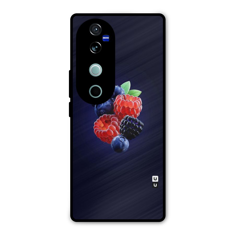 Berry Blast Metal Back Case for Vivo V40