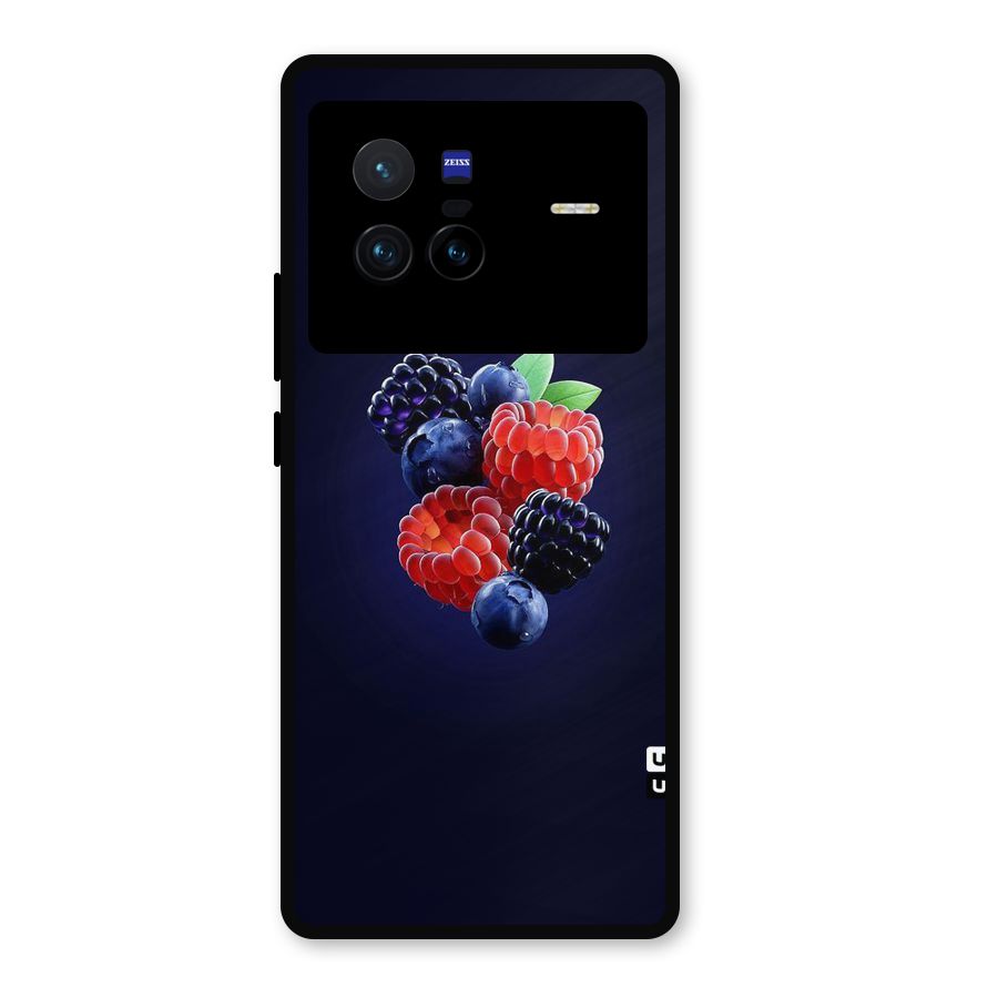 Berry Blast Metal Back Case for Vivo X80