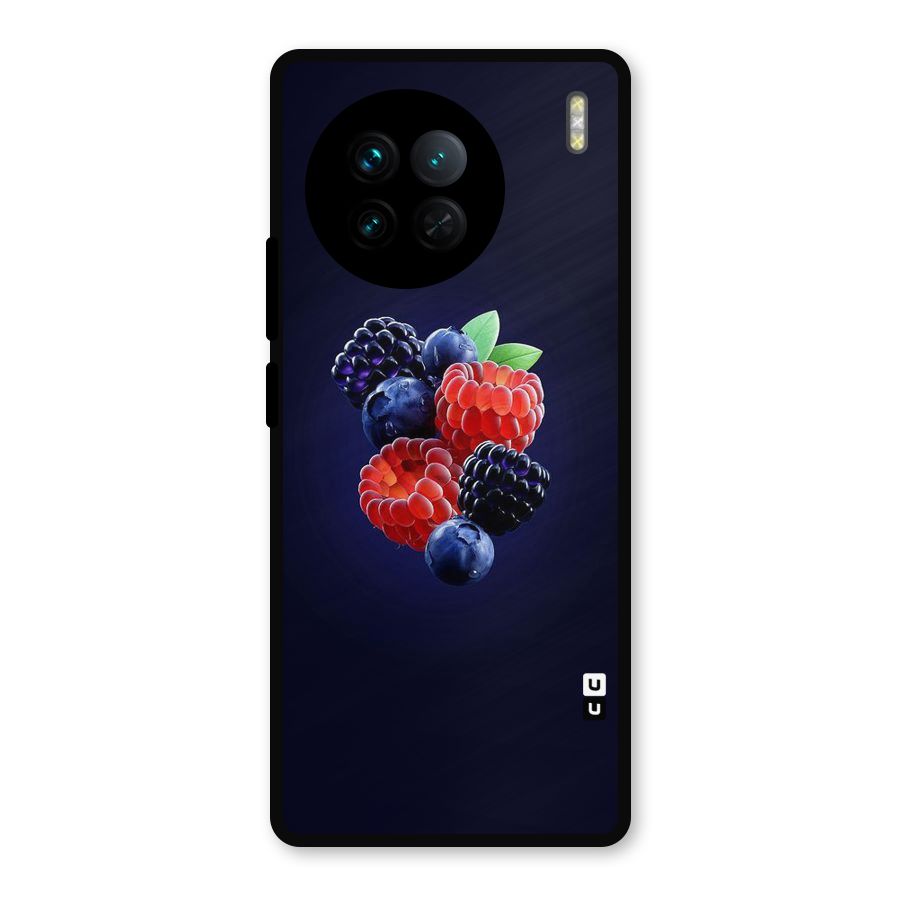 Berry Blast Metal Back Case for Vivo X90