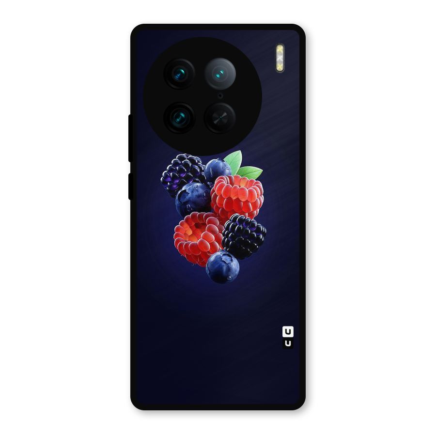 Berry Blast Metal Back Case for Vivo X90 Pro